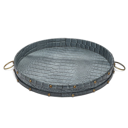 Eden Round Tray, Grey