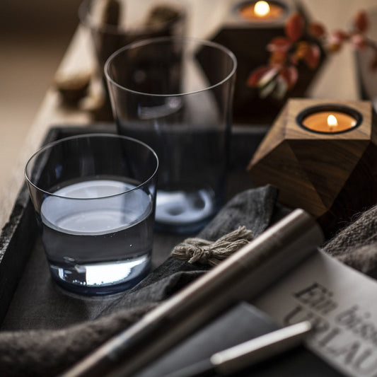 Together Water Glass Tall, Smokey Blue